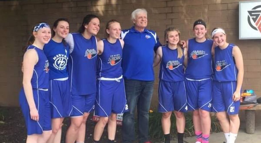 Coach Bill and his girls